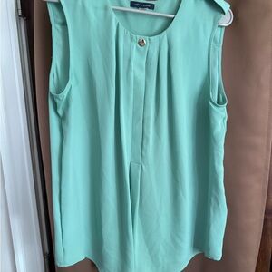 Tommy Hilfiger Women's Light Green Sleeveless Blouse